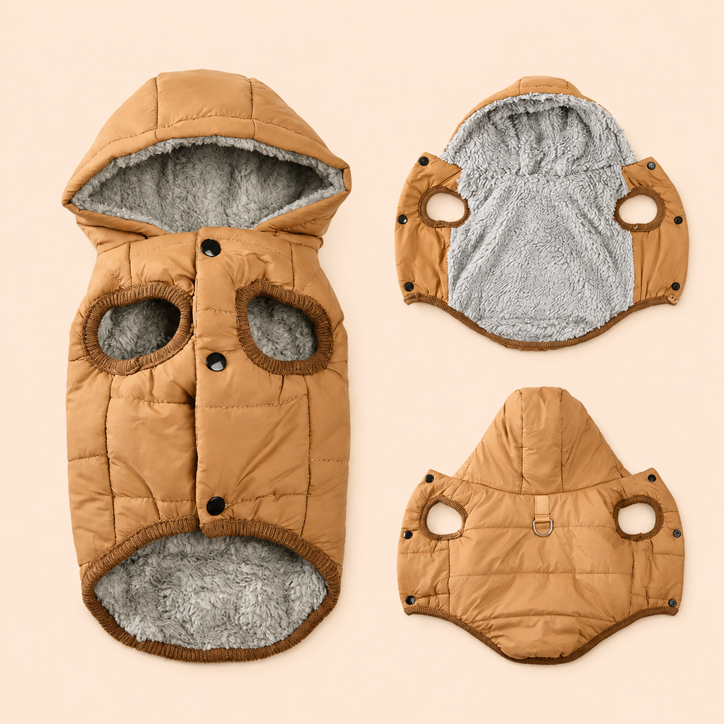 Fleece Hooded Dog Jacket