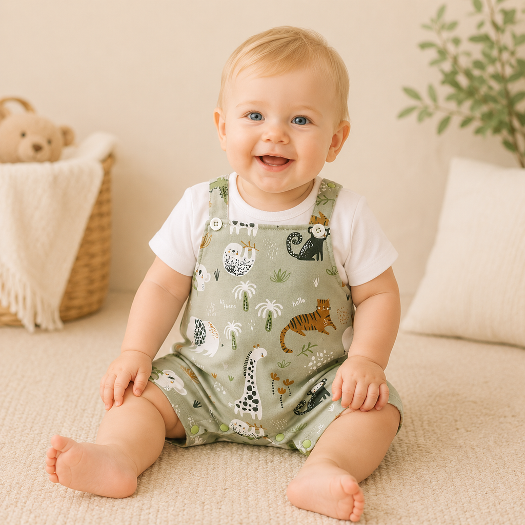 Safari Friends Baby Romper Set