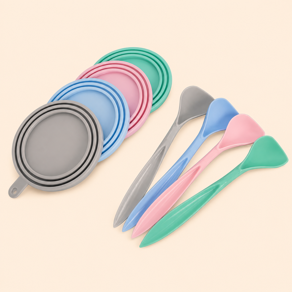 Reusable Pet Food Can Cover Set