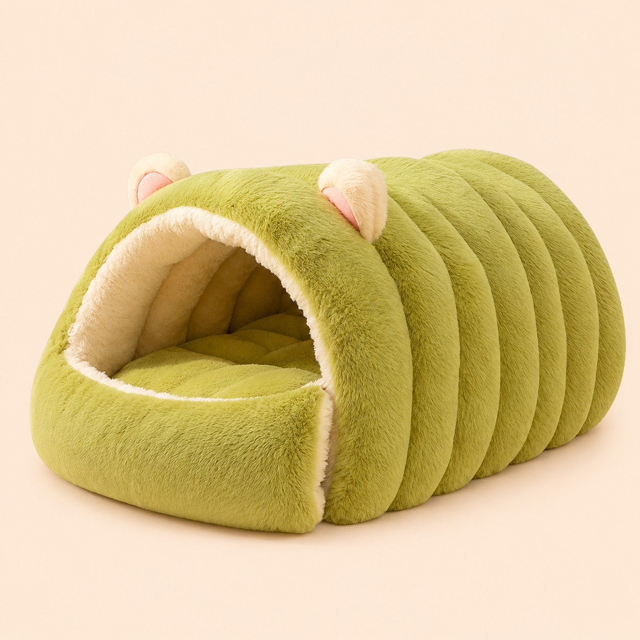 Plush Cave Cat Bed