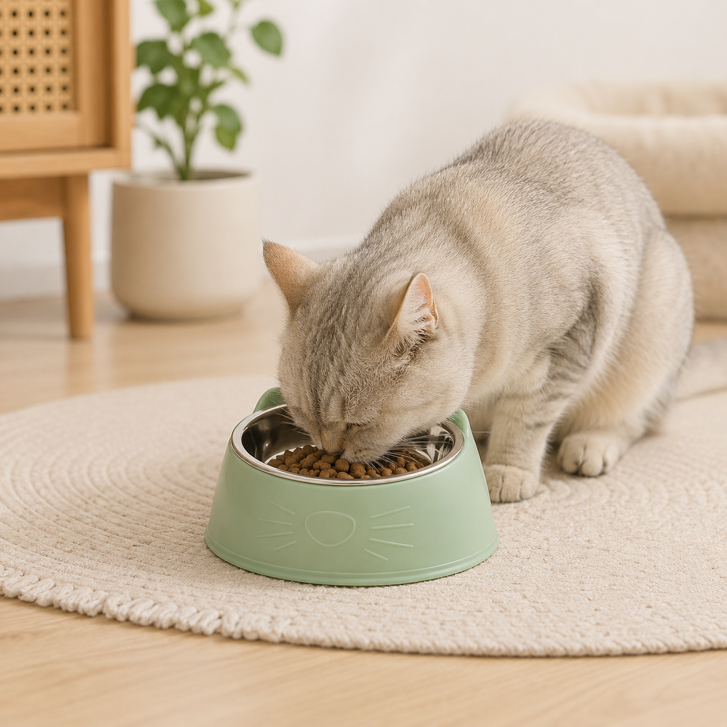Elevated Stainless Steel Cat Bowl