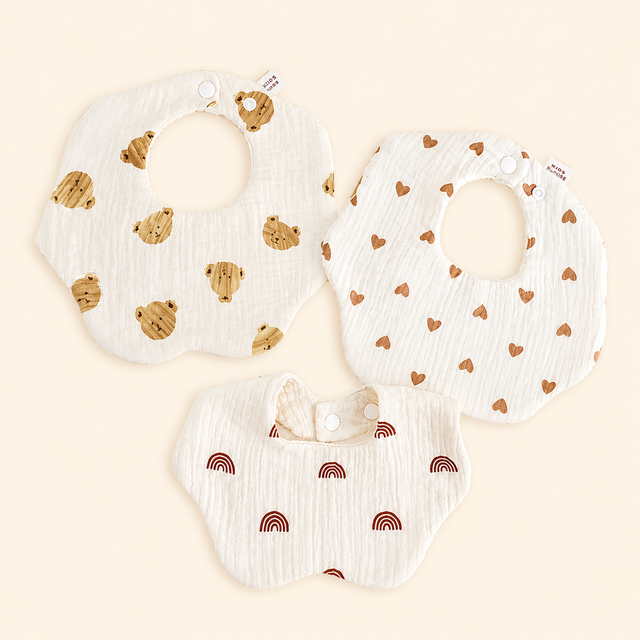 CloudCotton Petal Bib Set