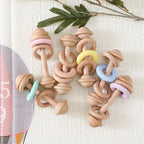 Natural Wooden Teether Rattle