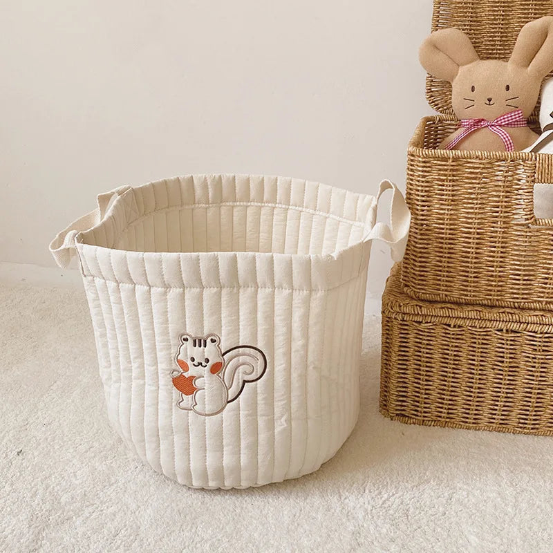 Embroidered Nursery Storage Basket