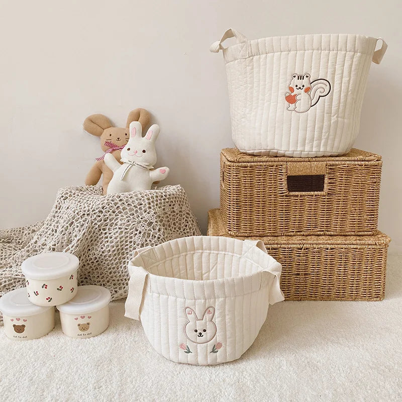 Embroidered Nursery Storage Basket