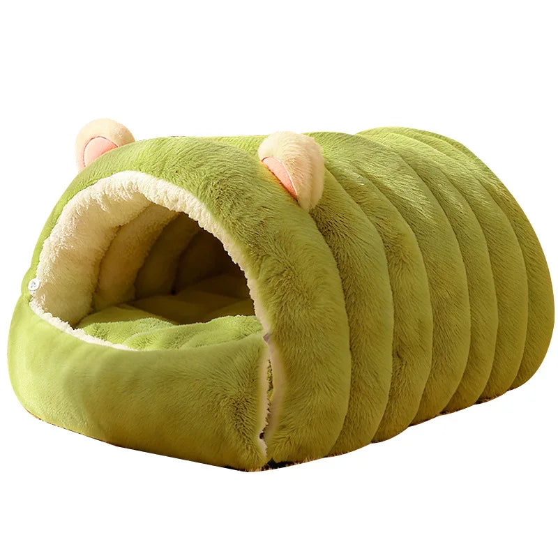 Plush Cave Cat Bed
