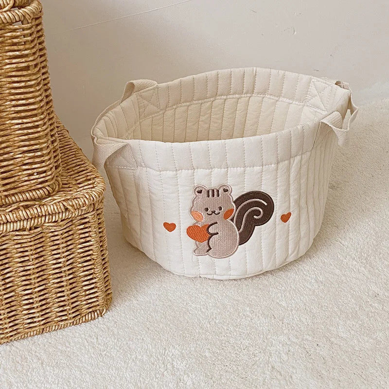 Embroidered Nursery Storage Basket