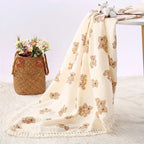 SnuggleBear Muslin Baby Blanket