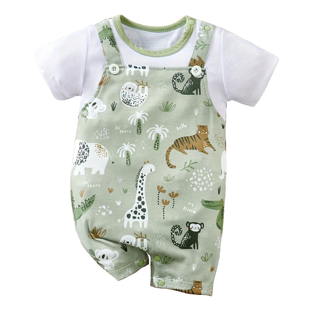 Safari Friends Baby Romper Set