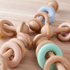 Natural Wooden Teether Rattle