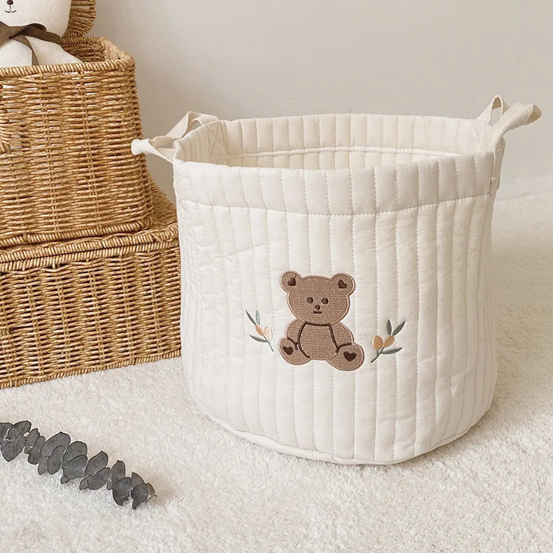 Embroidered Nursery Storage Basket
