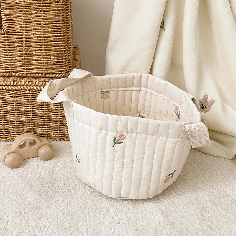 Embroidered Nursery Storage Basket
