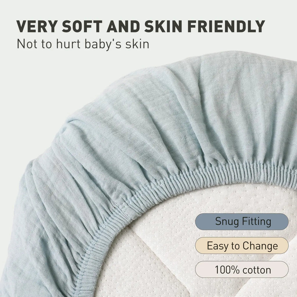 Muslin Fitted Bassinet Sheets