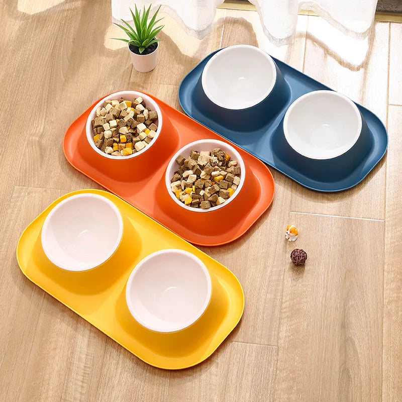 Elevated Double Pet Feeding Station