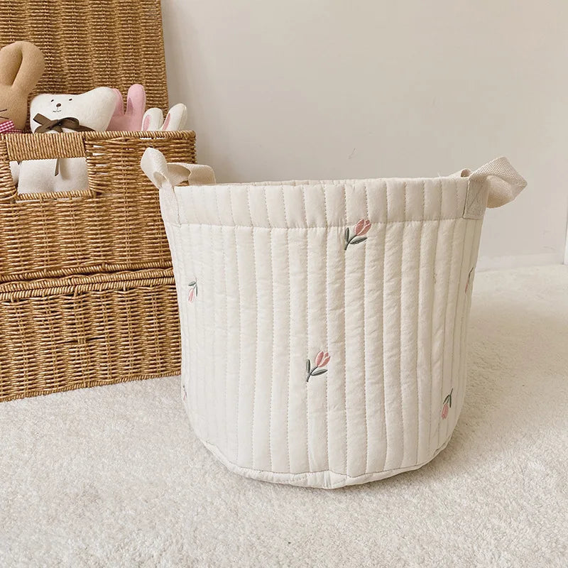 Embroidered Nursery Storage Basket