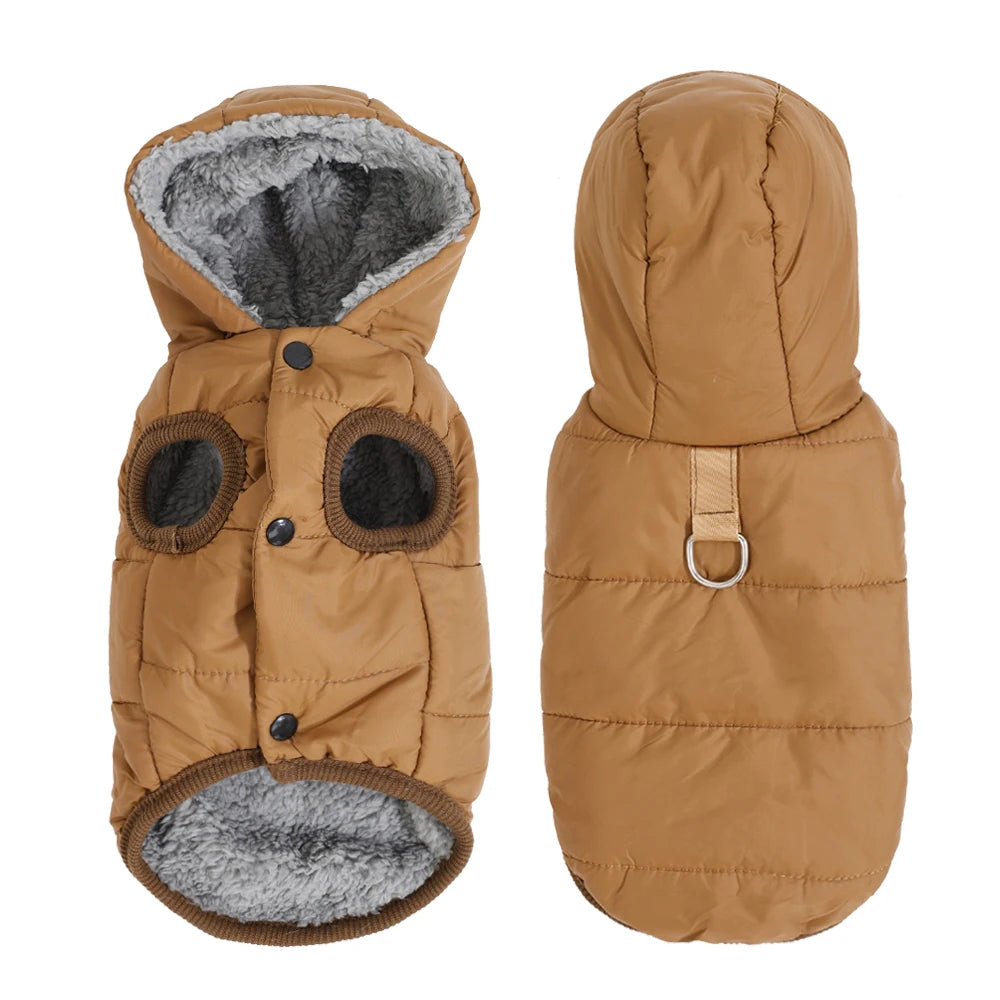 Fleece Hooded Dog Jacket