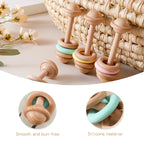 Natural Wooden Teether Rattle