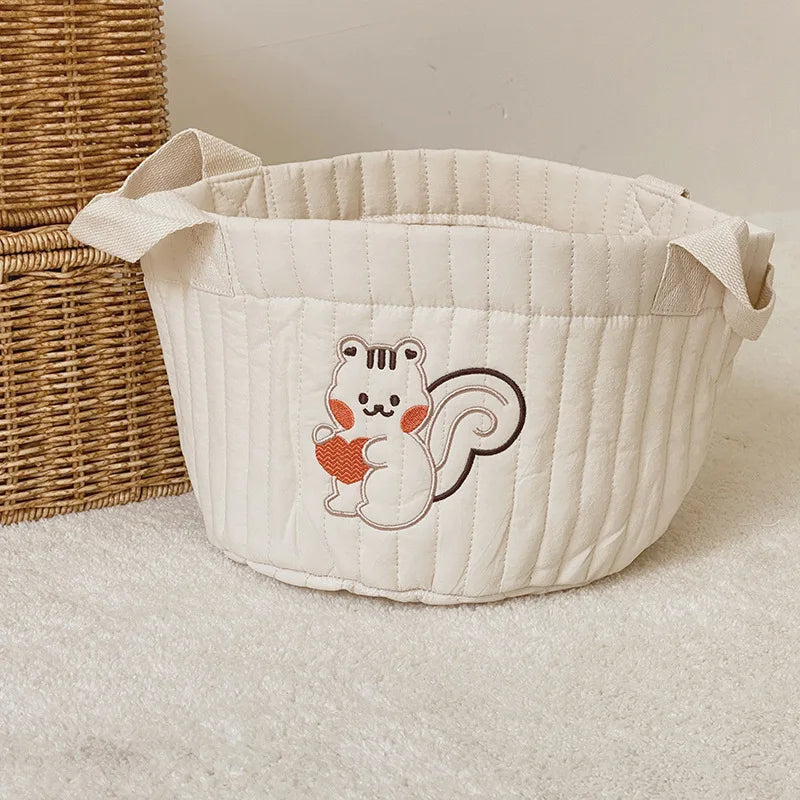 Embroidered Nursery Storage Basket