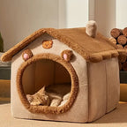 Cozy Plush Pet House Bed
