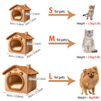 Cozy Plush Pet House Bed