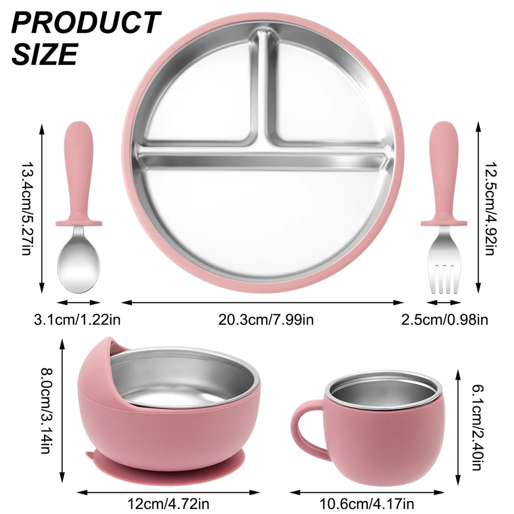 Stainless Steel Baby Feeding Set