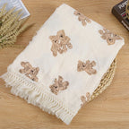SnuggleBear Muslin Baby Blanket