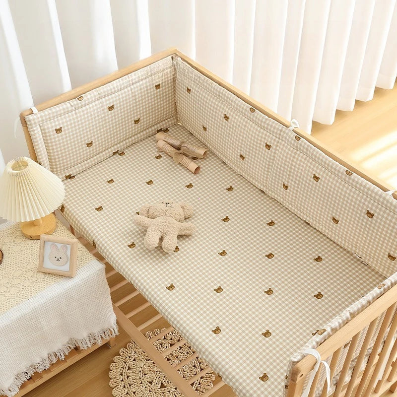 Soft Cotton Baby Crib Bumper Protector