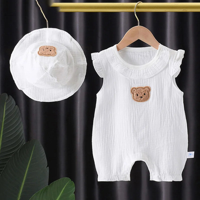BearPocket Romper & Hat Set