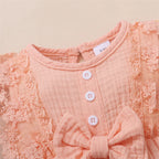 LaceBow Baby Romper Set