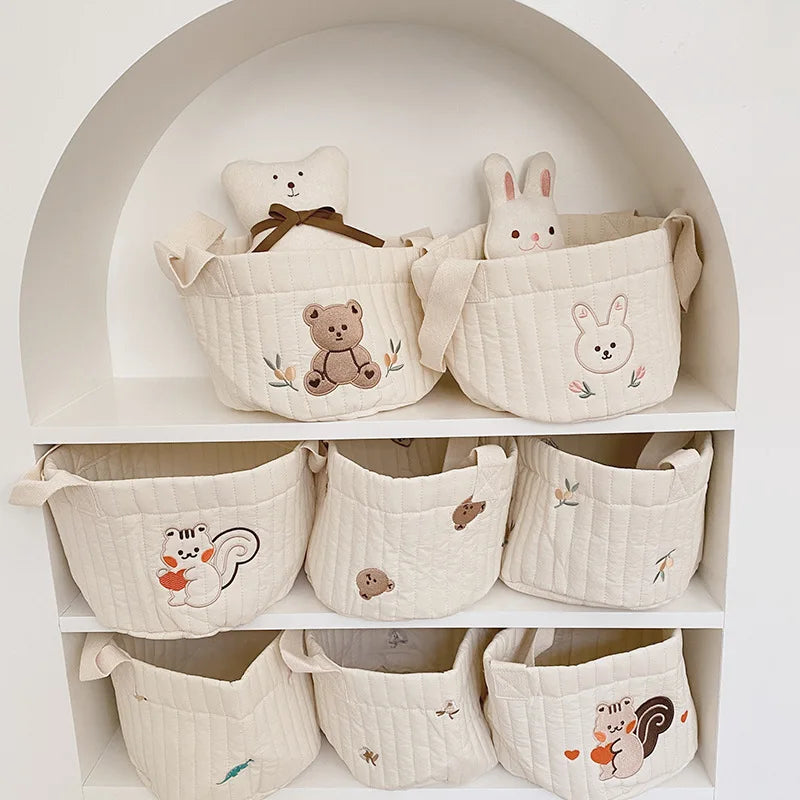 Embroidered Nursery Storage Basket