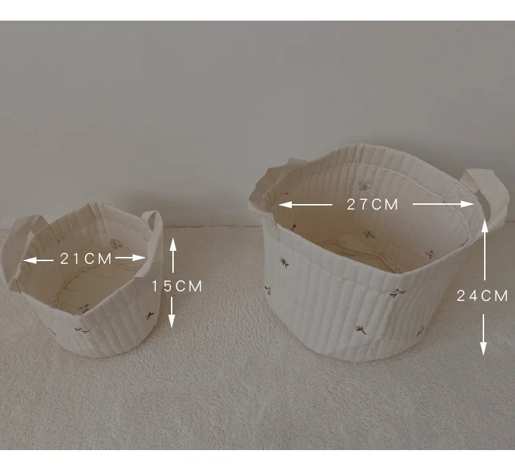 Embroidered Nursery Storage Basket