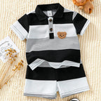 TeddyStripe Summer Set