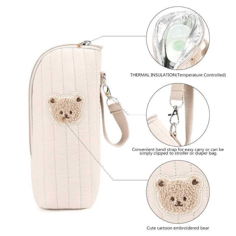 Cute Bear Insulated Baby Bottle Storage Bag