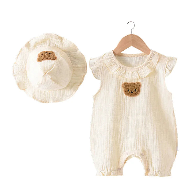 BearPocket Romper & Hat Set