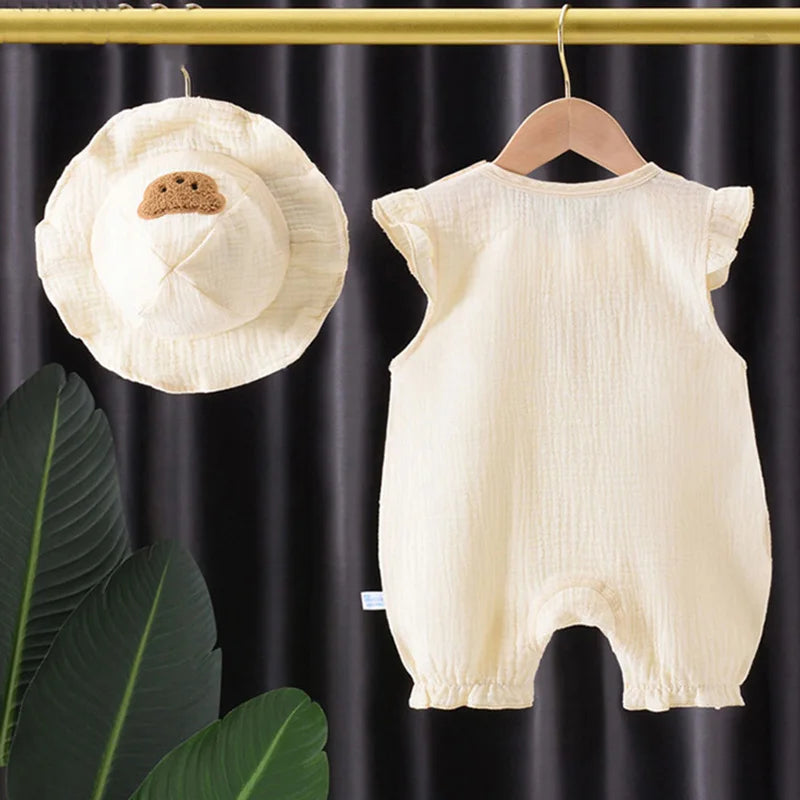 BearPocket Romper & Hat Set